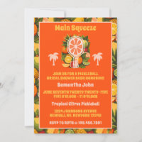 Retro Tropical Citrus Pickleball Brautparty