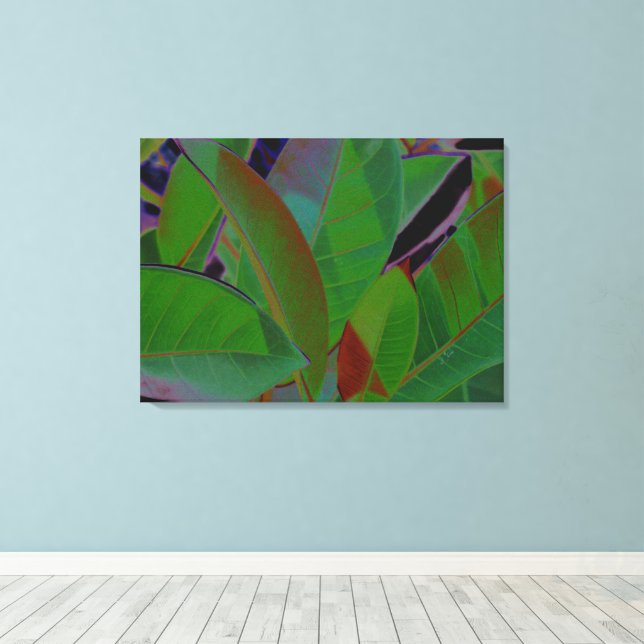 Retro Tropical Fabric Leinwanddruck (Insitu (Holzboden))