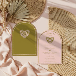 Retro Tropical Palm Tree Pickleball Brautparty Einladung