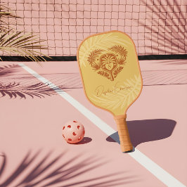 Retro Tropical Palm Tree Pickleball Brautparty Schläger