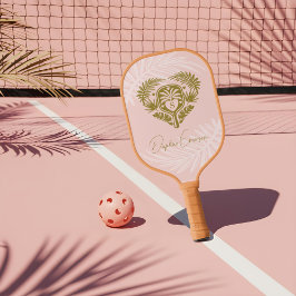 Retro Tropical Palm Tree Pickleball Brautparty Schläger