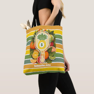 Retro Tropical Pineapse Pickleball Bridesmaid