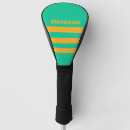 Retro Tropical Punch Across Striping with Name Golf Headcover