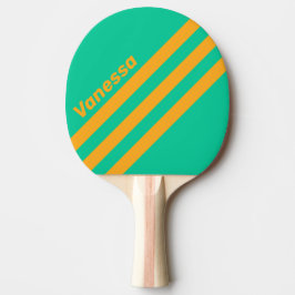 Retro Tropical Punch Angled Striping with Name Tischtennis Schläger