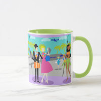 Retro Tropical Vacacation Tasse