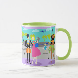 Retro Tropical Vacacation Tasse