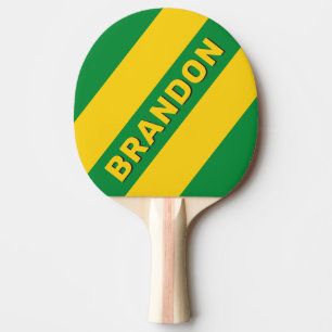 Retro Tropische Banane Drei Fette Streifen mit Nam Tischtennis Schläger