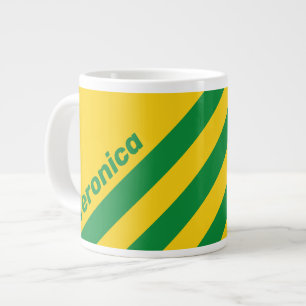 Retro Tropische Banane Drei Streifen mit Namen Jumbo-Tasse