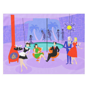 Retro tropische Cocktail-Party-Tischdecke Tischdecke