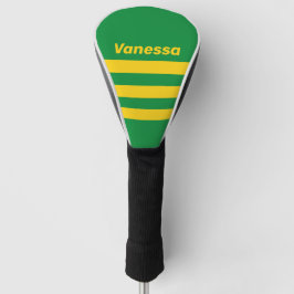 Retro-Tropische Palme, drei quer verlaufende Strei Golf Headcover