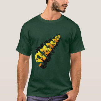 Retro-Tropische Sommer-Typografie mit Palme T-Shirt
