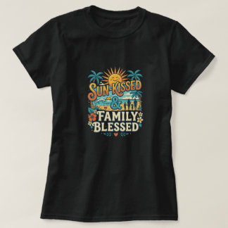 Retro-Tropischer Familienurlaub & Strandtreffen T-Shirt