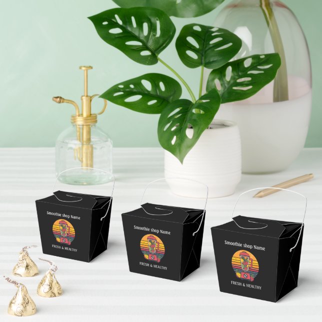 Retro-Tropischer Fruchtsmoothie-Shop Saftbar Geschenkschachtel (Zahlreiche)