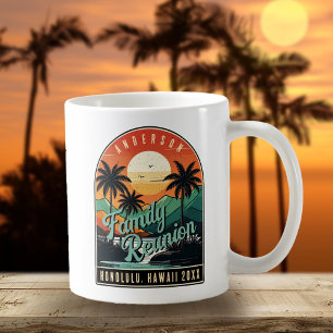 Retro-Tropisches Familientreffen ID1135 Kaffeetasse