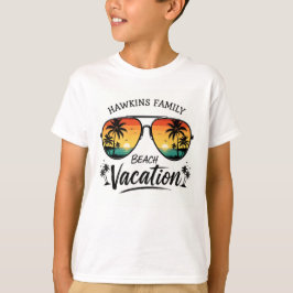 Retro-Tropisches-Strandferien-Grafik-T-Shirt T-Shirt