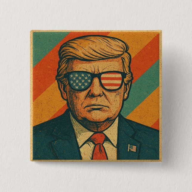 Retro Trump Button (Vorderseite)