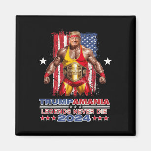 Retro Trump Funny Wrestling Meme Trumpamania 2024 Magnet