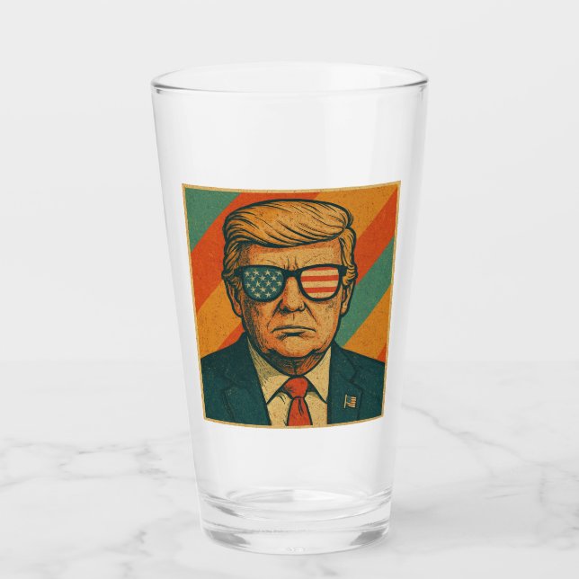 Retro Trump Glas (Vorderseite)