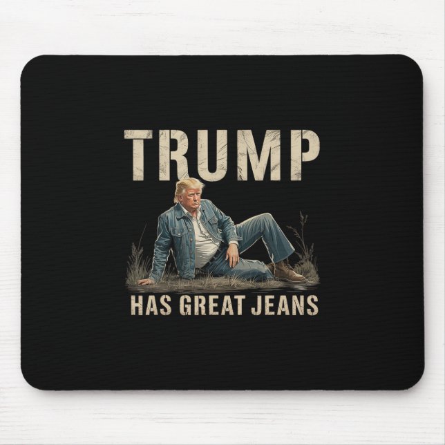 Retro Trump hat großartige Jeans Meme Mousepad (Vorne)