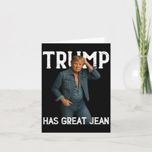 Retro Trump hat große Jeans Meme Karte