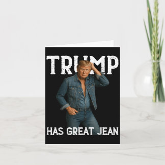 Retro Trump hat große Jeans Meme Karte