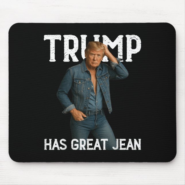 Retro Trump hat große Jeans Meme Mousepad (Vorne)