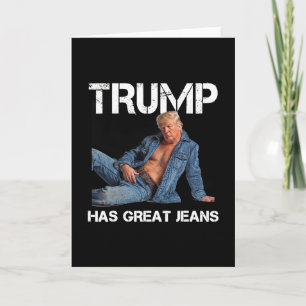 Retro Trump Hat Große Jeans Meme Vintage Karte