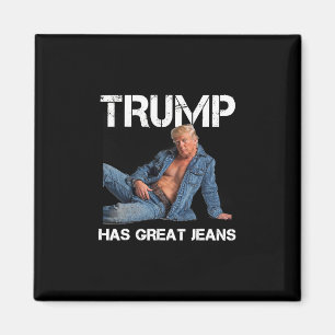Retro Trump Hat Große Jeans Meme Vintage  Magnet