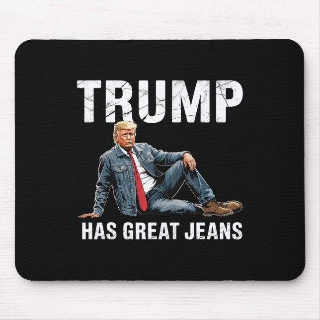 Retro Trump Hat Tolle Jeans Meme 1  Mousepad (Vorne)