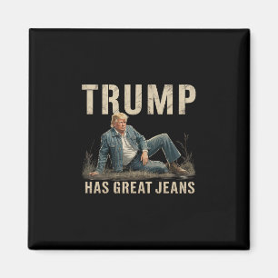 Retro Trump hat tolle Jeans Meme Magnet