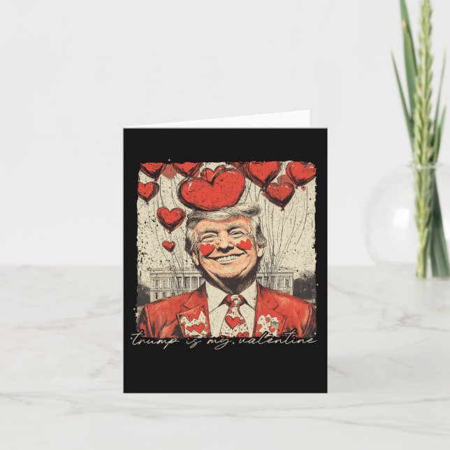 Retro Trump ist der Valentinstag Trumps Karte (Vorderseite)