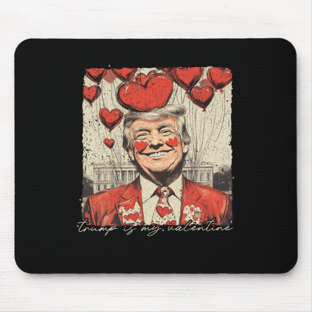 Retro Trump ist der Valentinstag Trumps Mousepad (Vorne)
