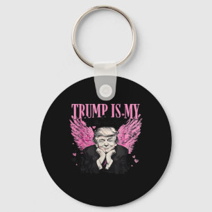 Retro Trump ist der Valentinstag Trumps Schlüsselanhänger