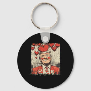 Retro Trump ist der Valentinstag Trumps Schlüsselanhänger