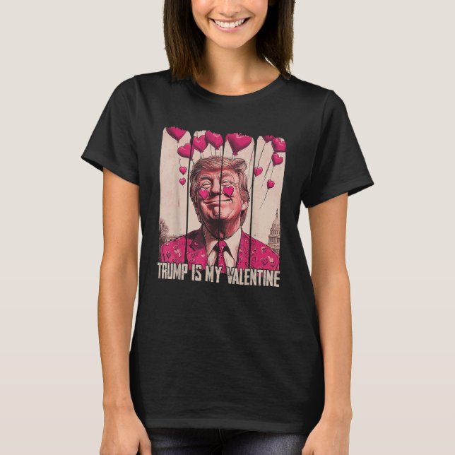 Retro Trump ist mein Valentinstag Trump T-Shirt (Vorderseite)