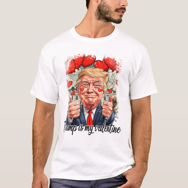 Retro Trump ist mein Valentinstag Trump T-Shirt (Vorderseite)