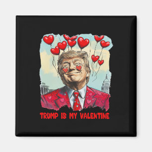 Retro Trump ist mein Valentinstag Trump Valentinst Magnet