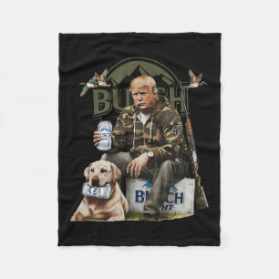 Retro Trump Jagd auf Hirsch Funny Beer Drink Bier Fleecedecke