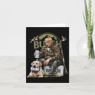 Retro Trump Jagd auf Hirsch Funny Beer Drink Bier Karte