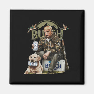 Retro Trump Jagd auf Hirsch Funny Beer Drink Bier Magnet