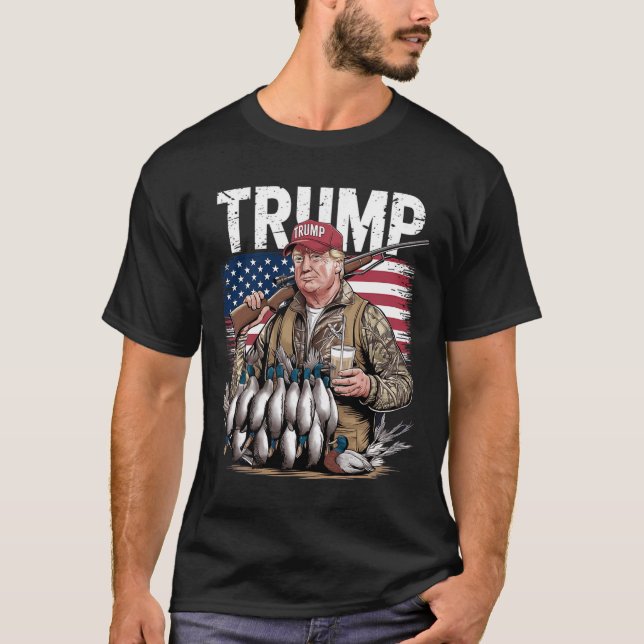 Retro Trump Jagd Duck Hallo Jagd Saison uns F T-Shirt (Vorderseite)