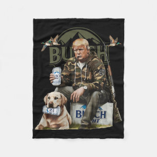 Retro Trump Jagd Hirsch Funny Drink Beer Hunti Fleecedecke