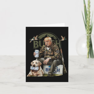 Retro Trump Jagd Hirsch Funny Drink Beer Hunti Karte