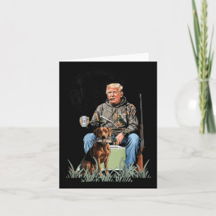 Retro Trump Jagd Hirsch Funny Drink Beer Hunti Karte