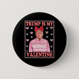 Retro Trump jagt Hirsch Tarndruck Lustig um den Bo Button