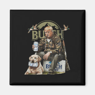 Retro Trump jagt Hirschbraun trinken Magnet