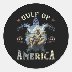 Retro Trump Merica 4. Juli 47. Präsident Amer Runder Aufkleber