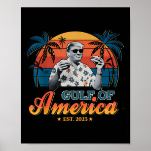 Retro Trump Shirt Golf of US America Est 2025 Poster