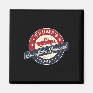 Retro Trumps Snowflake Removal Service Funny Trum Magnet