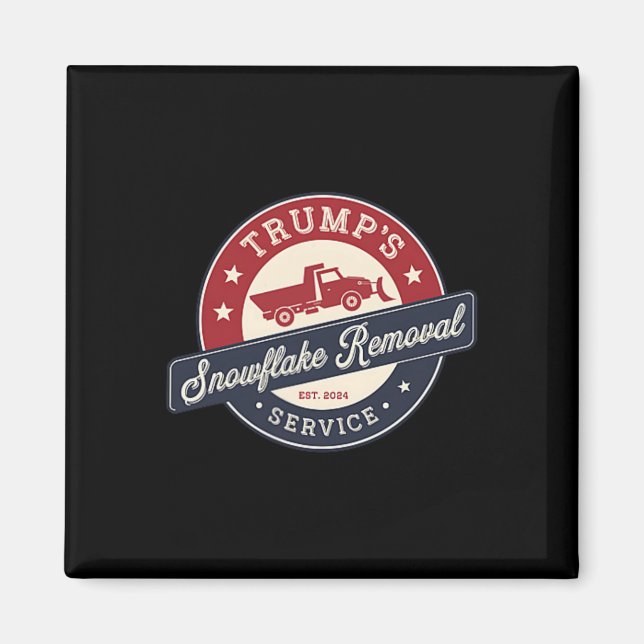 Retro Trumps Snowflake Removal Service Funny Trum Magnet (Vorne)